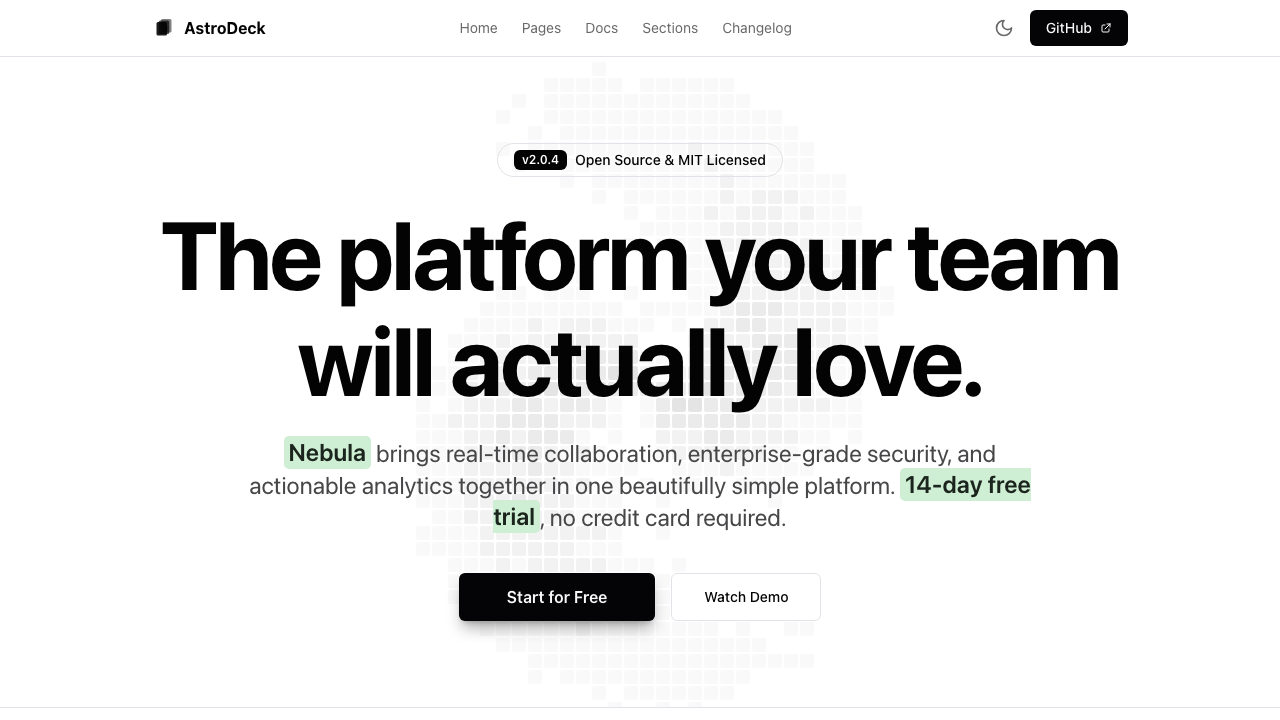 SaaS Landing page preview